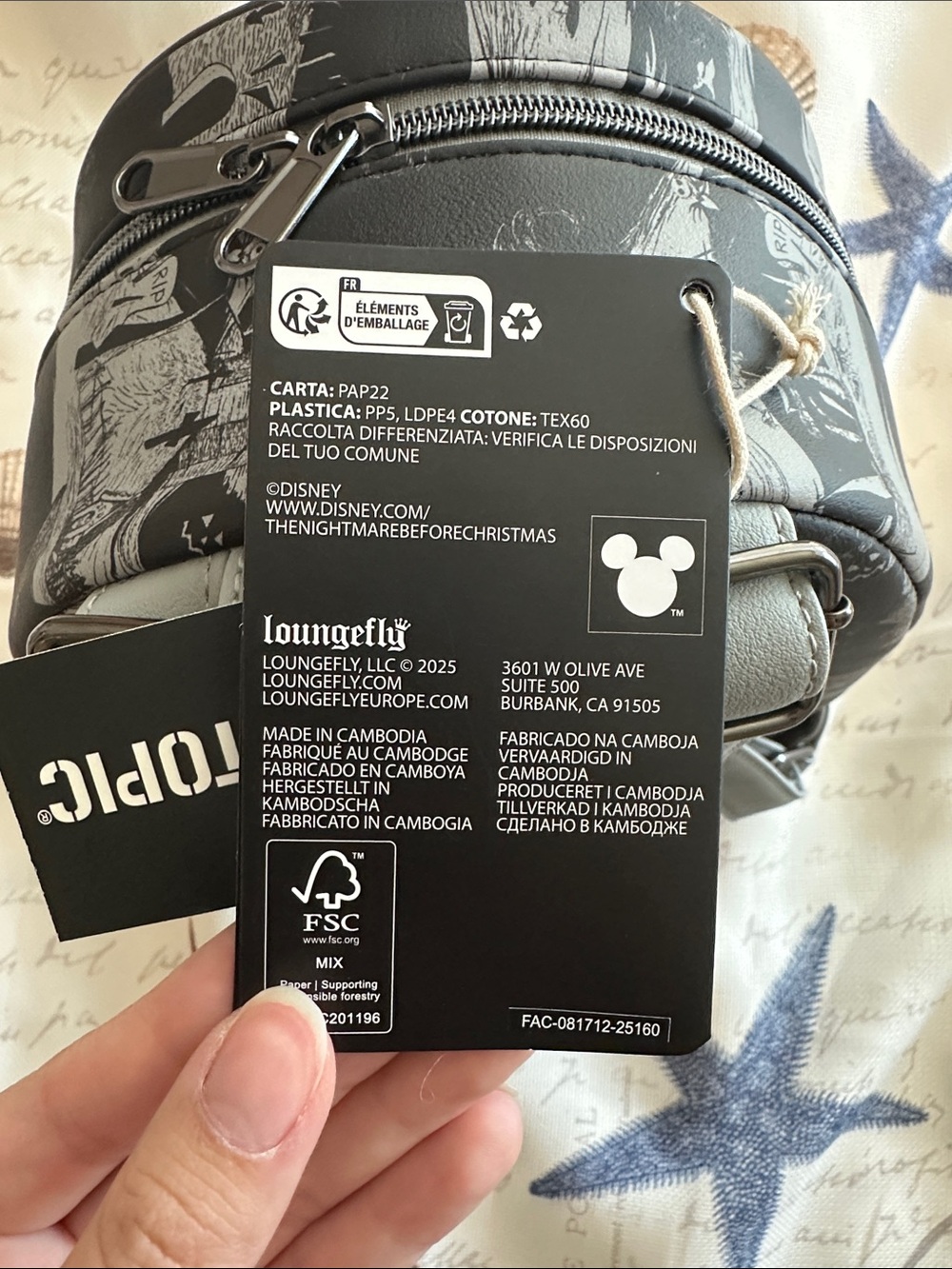 Loungefly Jack Skellington RIP Mini Backpack - Picture 4 of 7